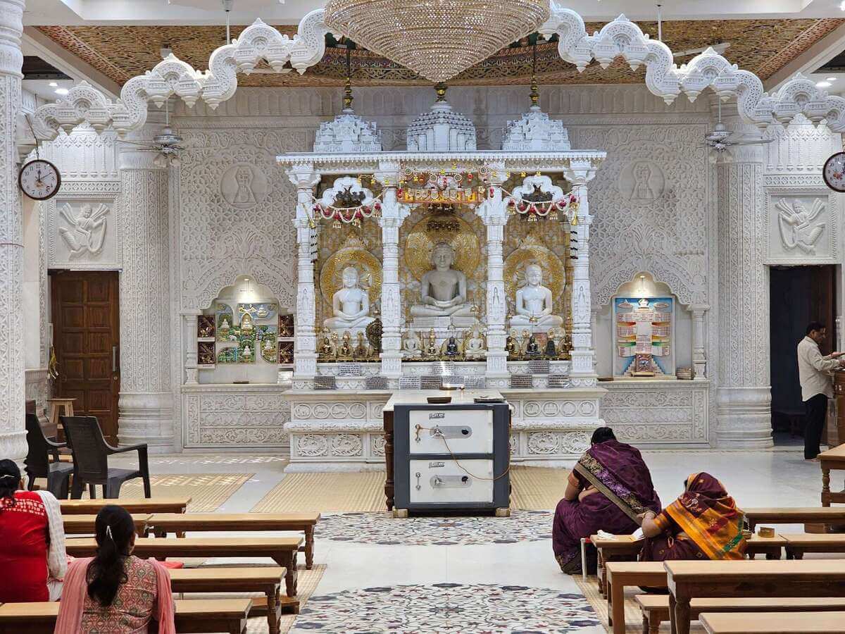 Marble Vedi Platform Delhi - Jain Temple Altar Laxmi Nagar for Tirthankar Idols